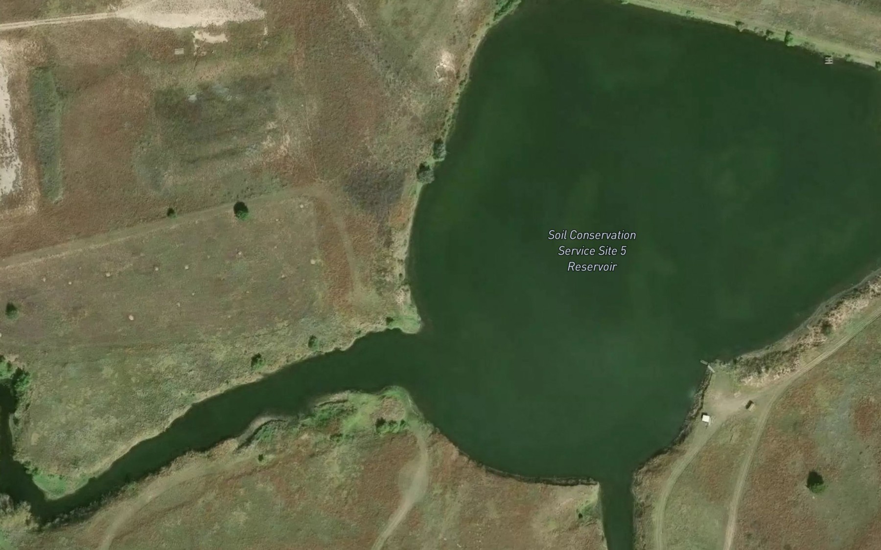 Satellite map of the Soil Conservation Service Site 5 Reservoir