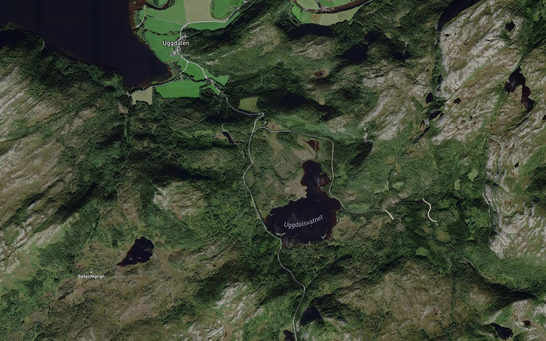 Satellite map of the Uggdalsbekken