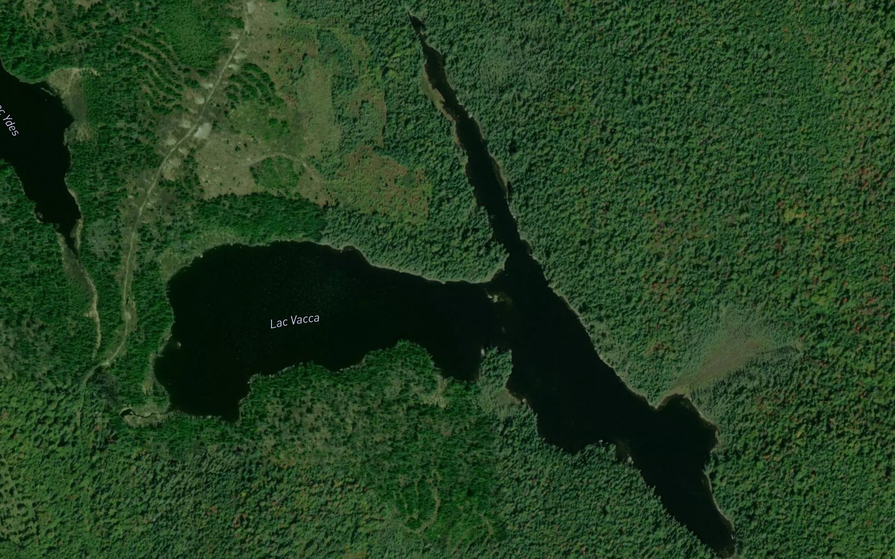 Satellite map of the Lac Vacca