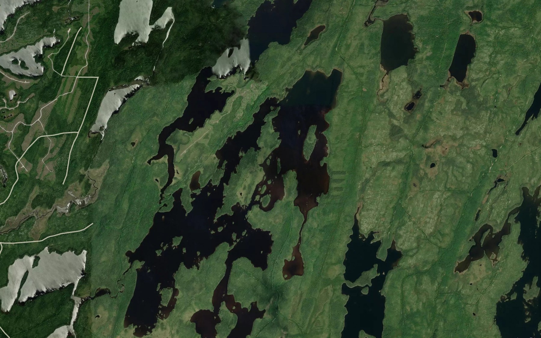 Satellite map of the Lac Eva
