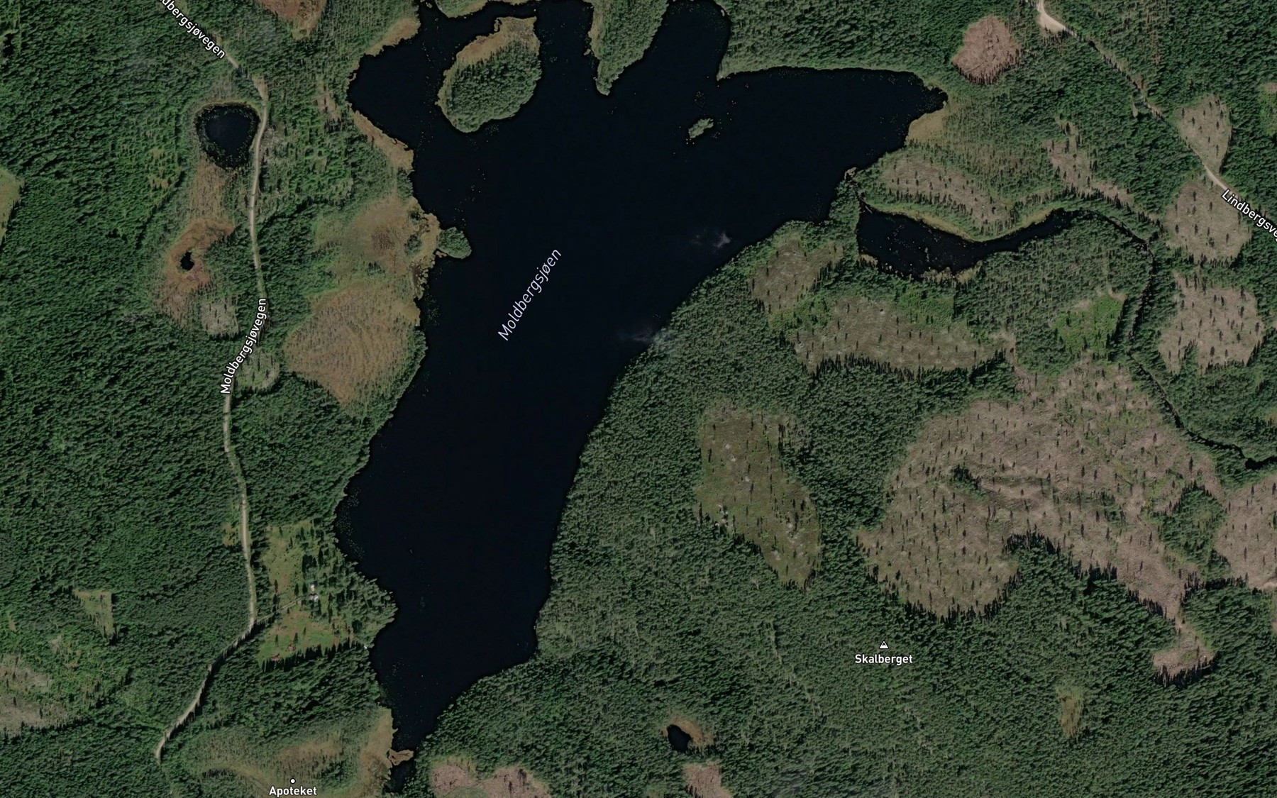 Satellite map of the Moldbergsjoen