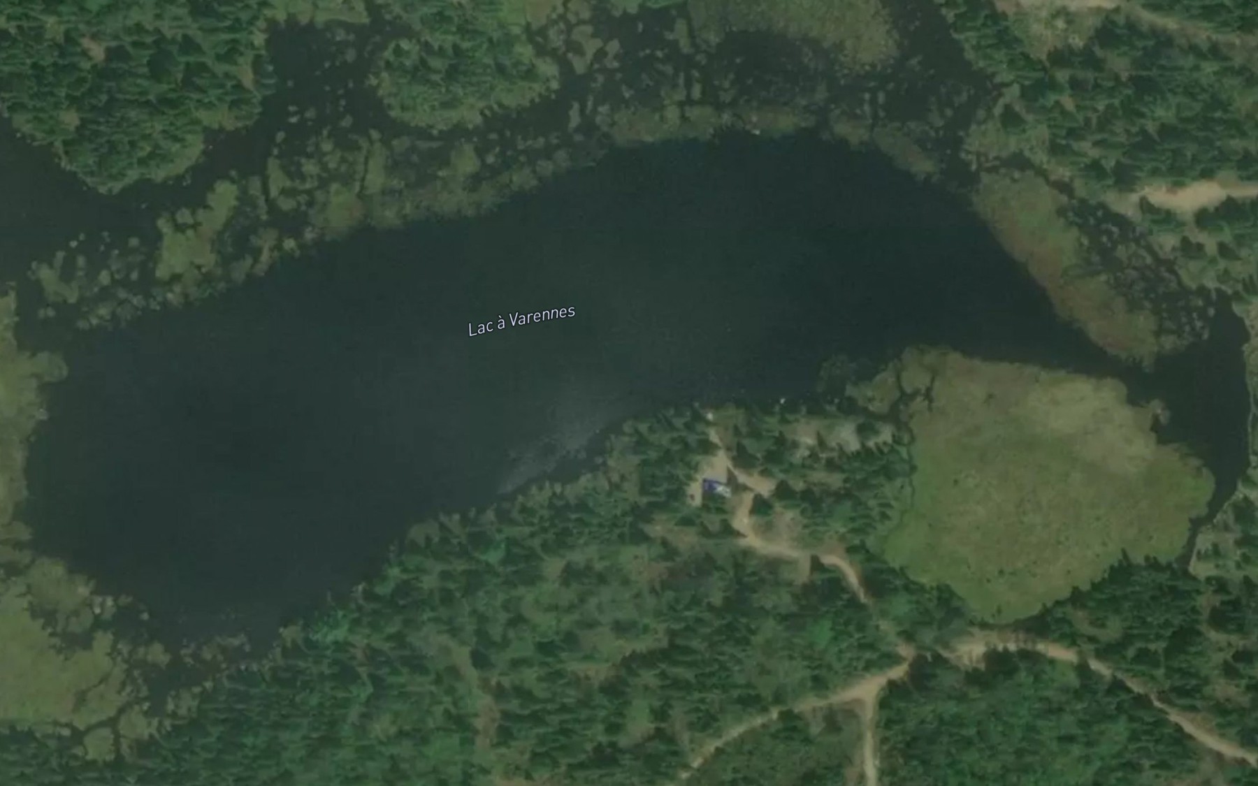 Satellite map of the Lac a Varennes