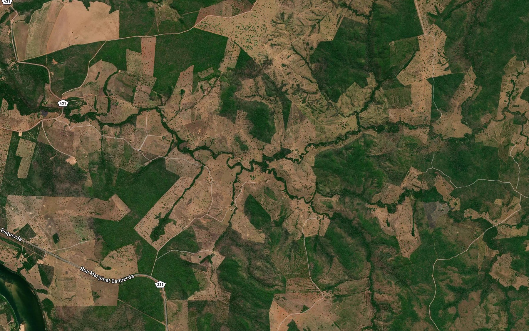 Satellite map of the Corrego Presidio