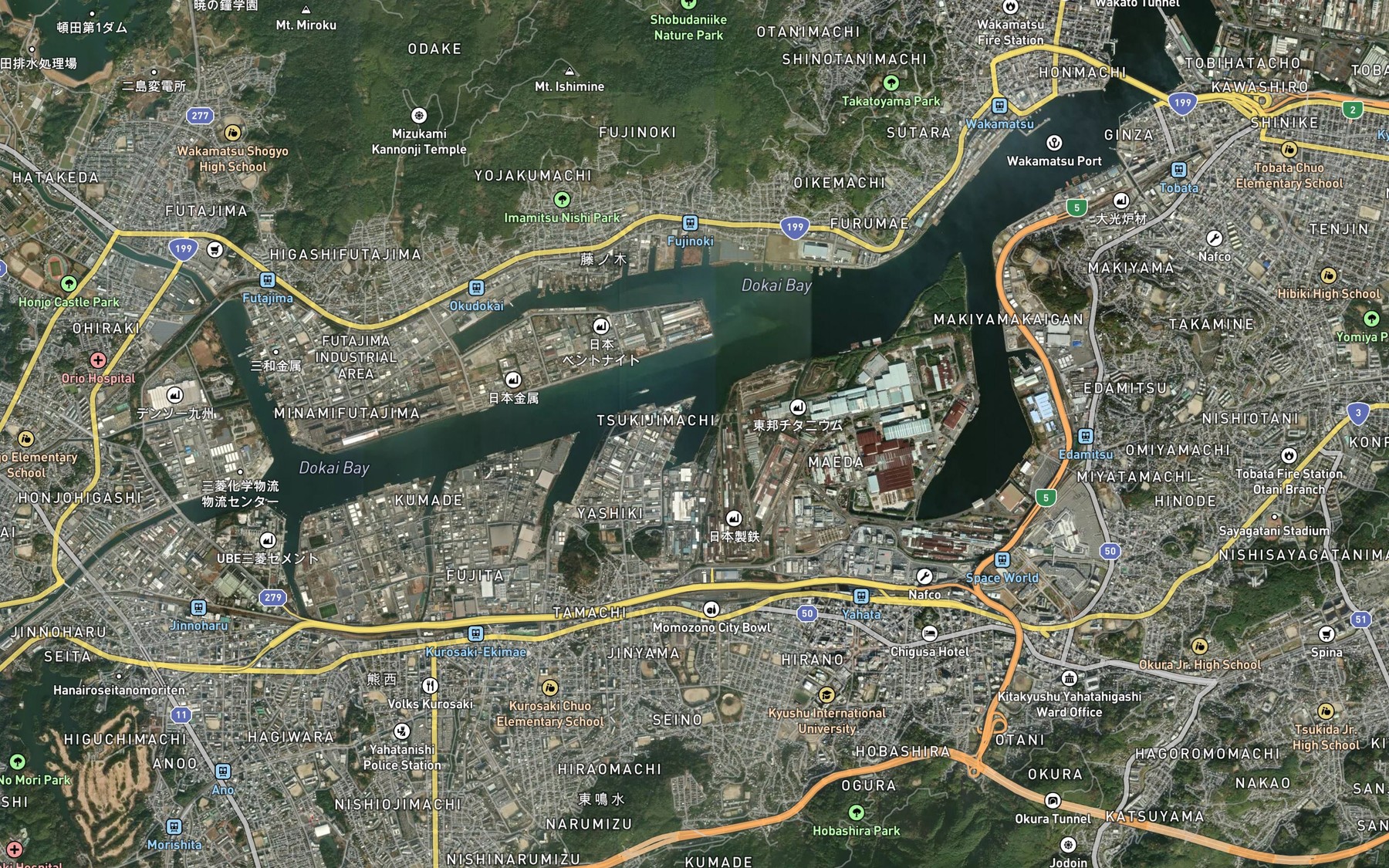 Satellite map of the Myoken Funadamari