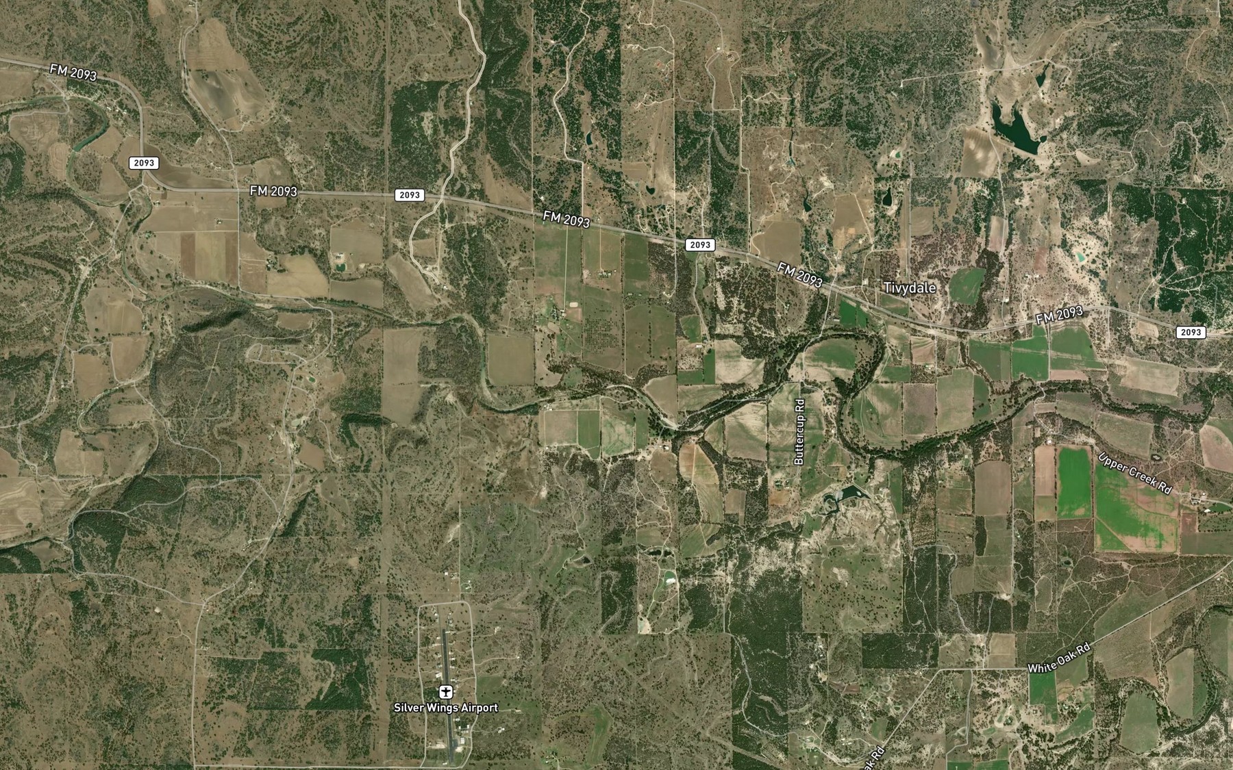 Satellite map of the North Creek
