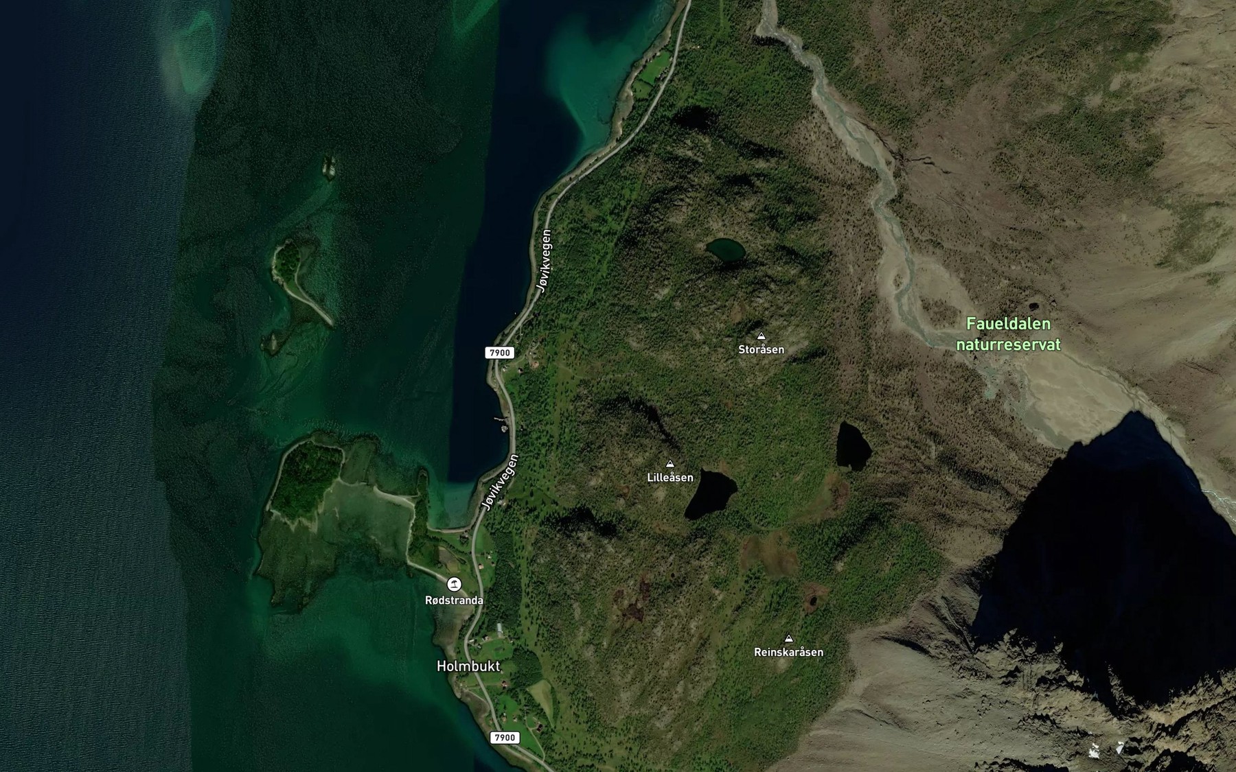 Satellite map of the Guttormsaelva