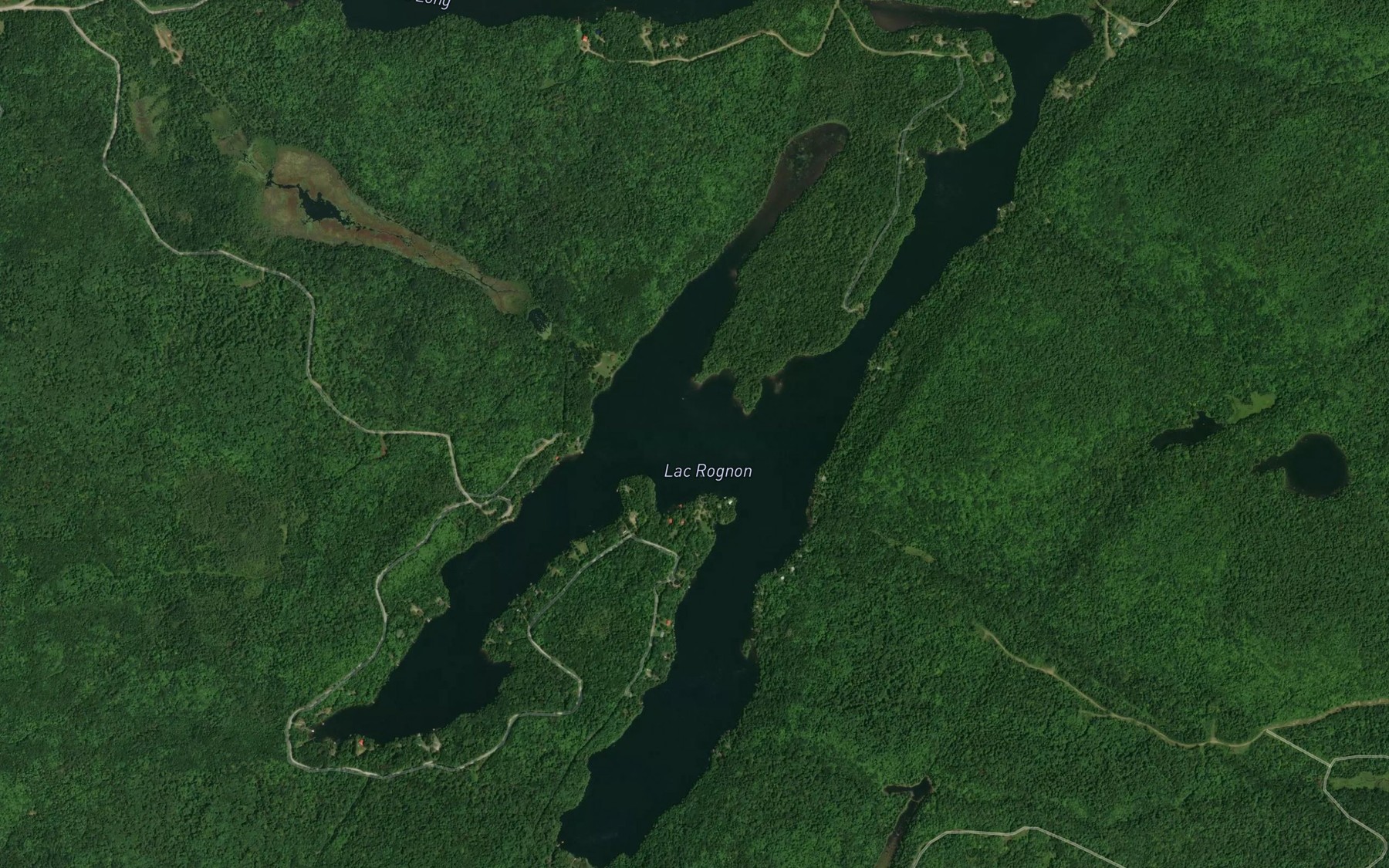 Satellite map of the Lac Rognon