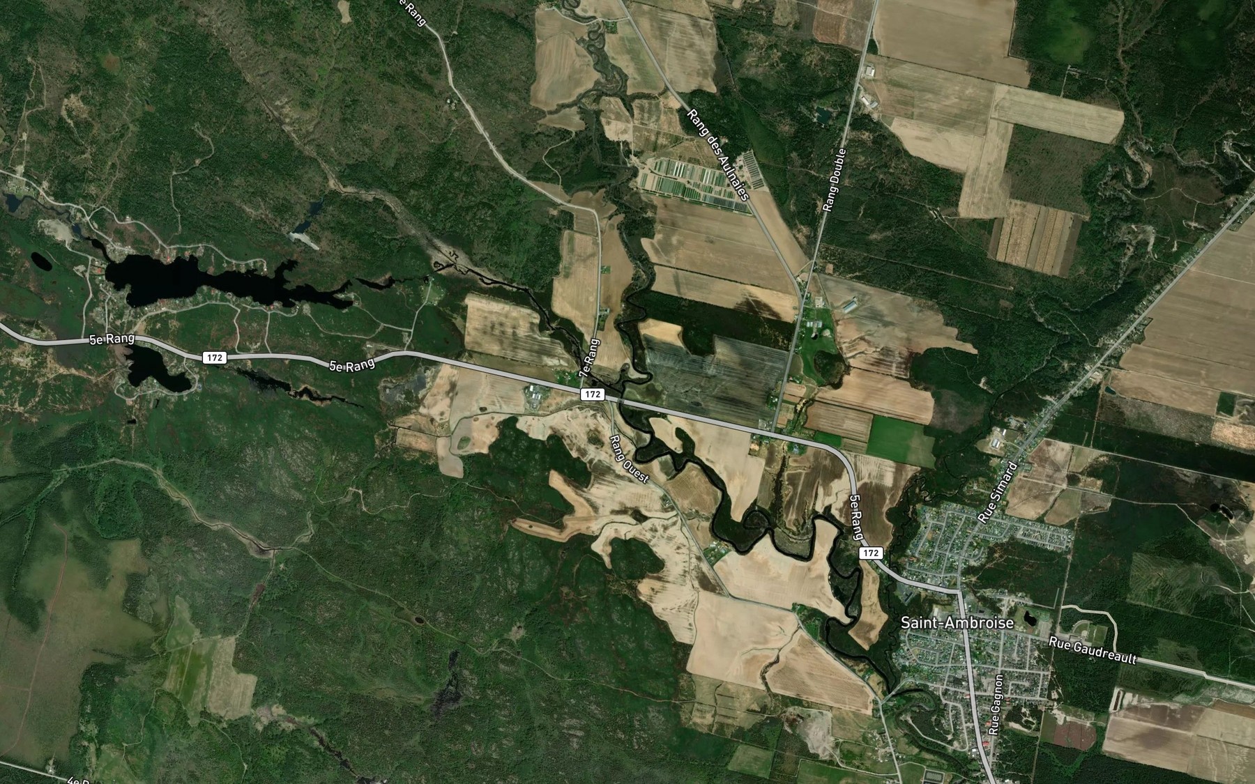 Satellite map of the Riviere Labonte