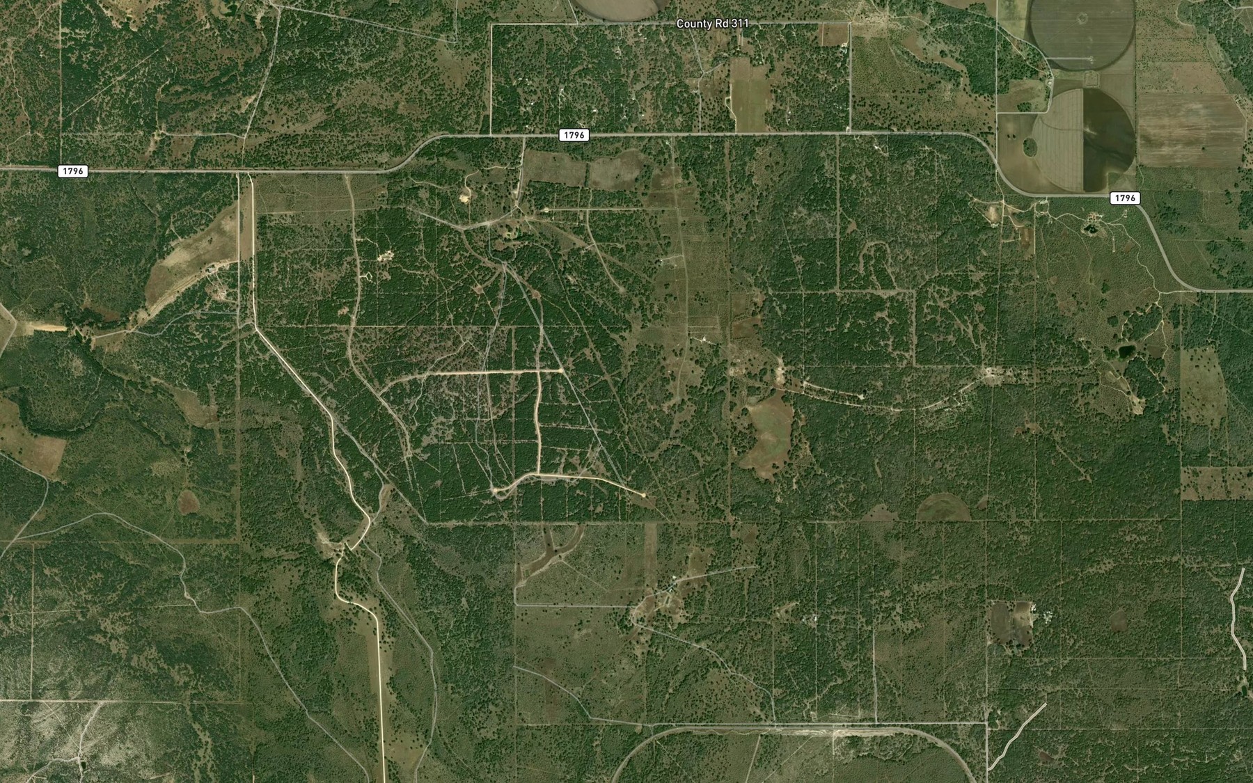 Satellite map of the Soil Conservation Service Site 11 Reservoir