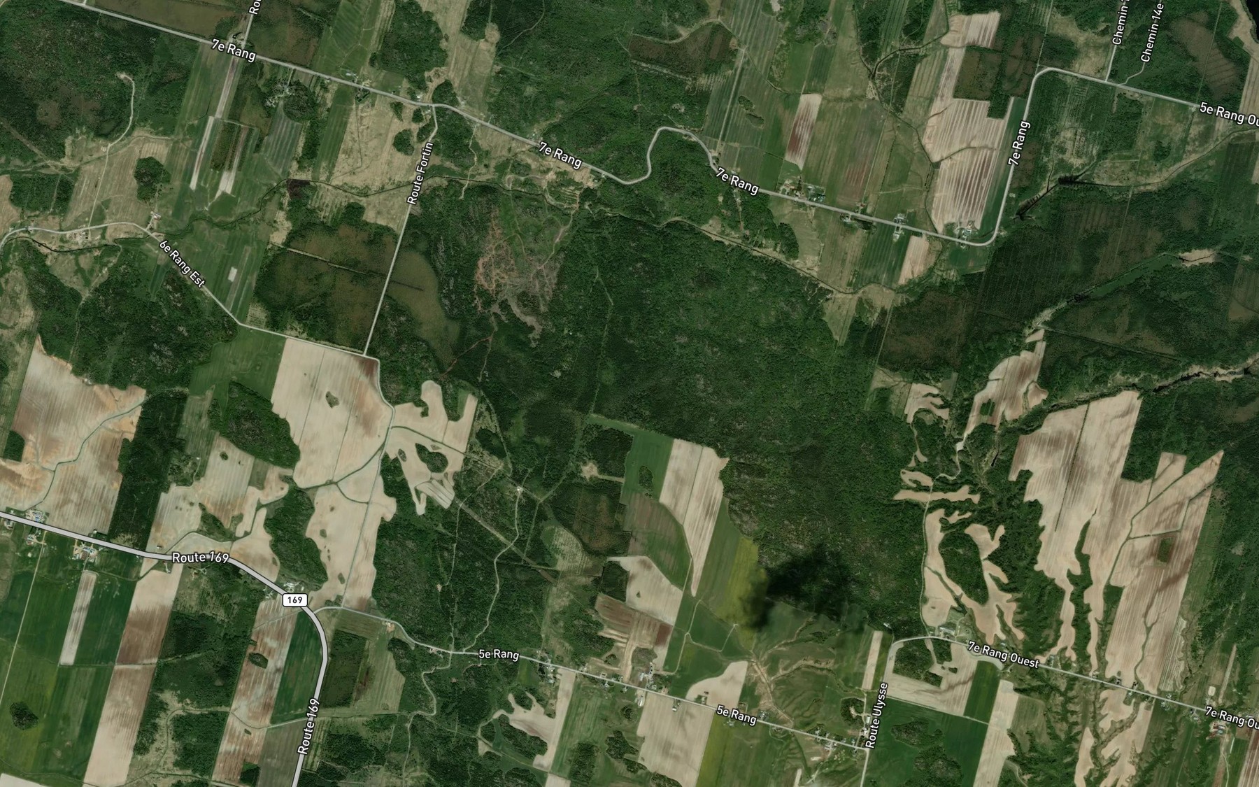 Satellite map of the Branche Fortin-Pilote