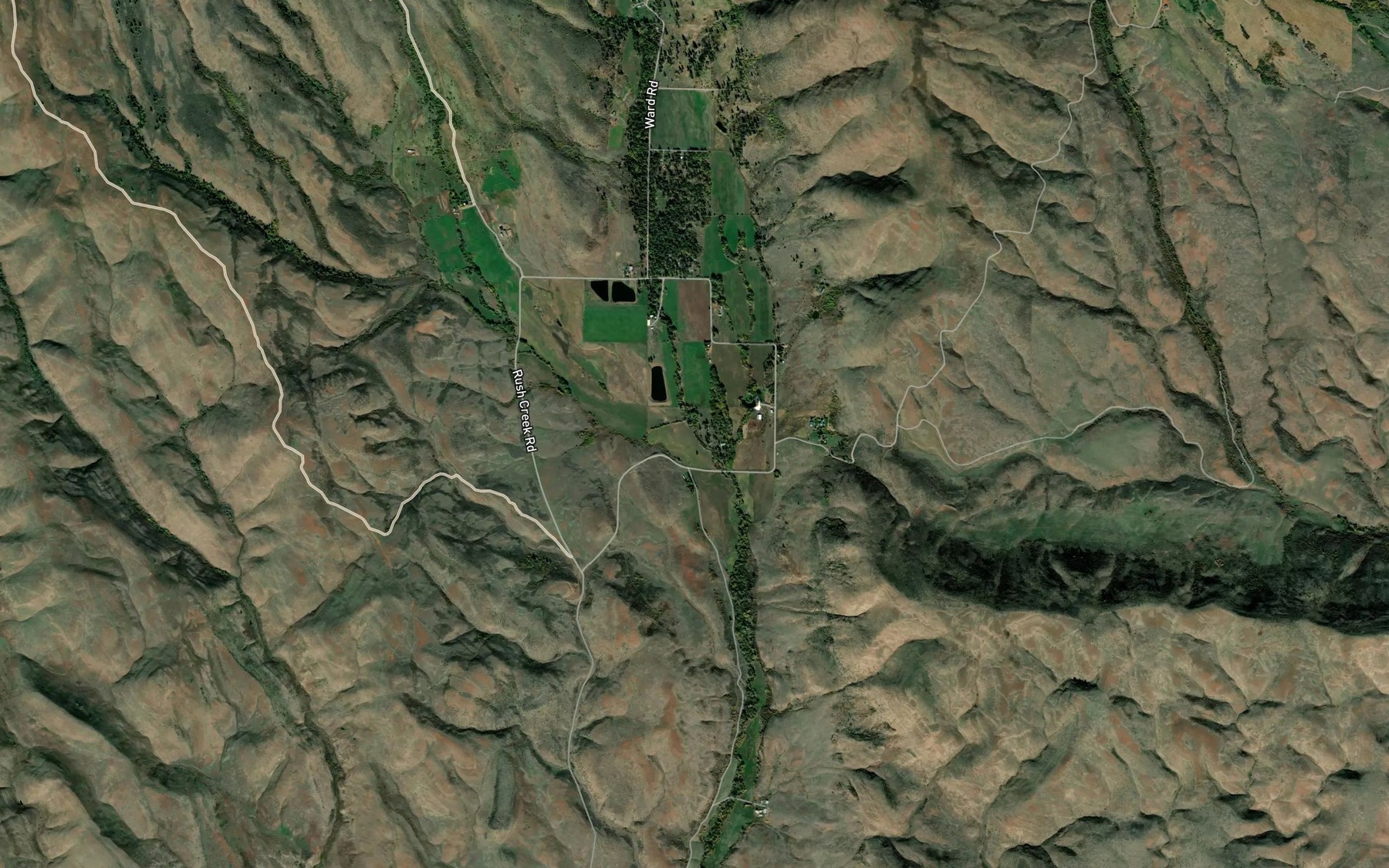 Satellite map of the Beaver Creek