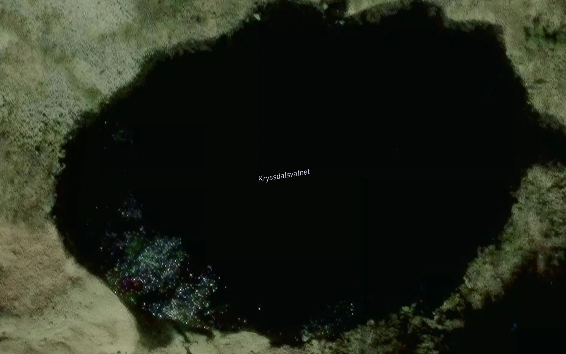 Satellite map of the Kryssdalsvatnet