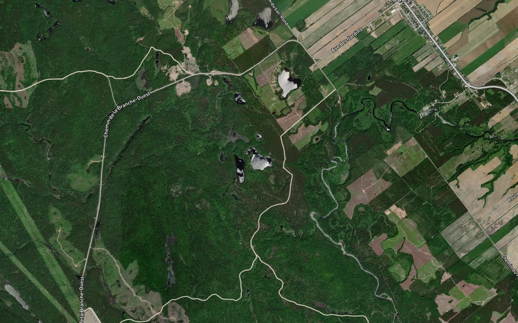 Satellite map of the Lac Duchesne