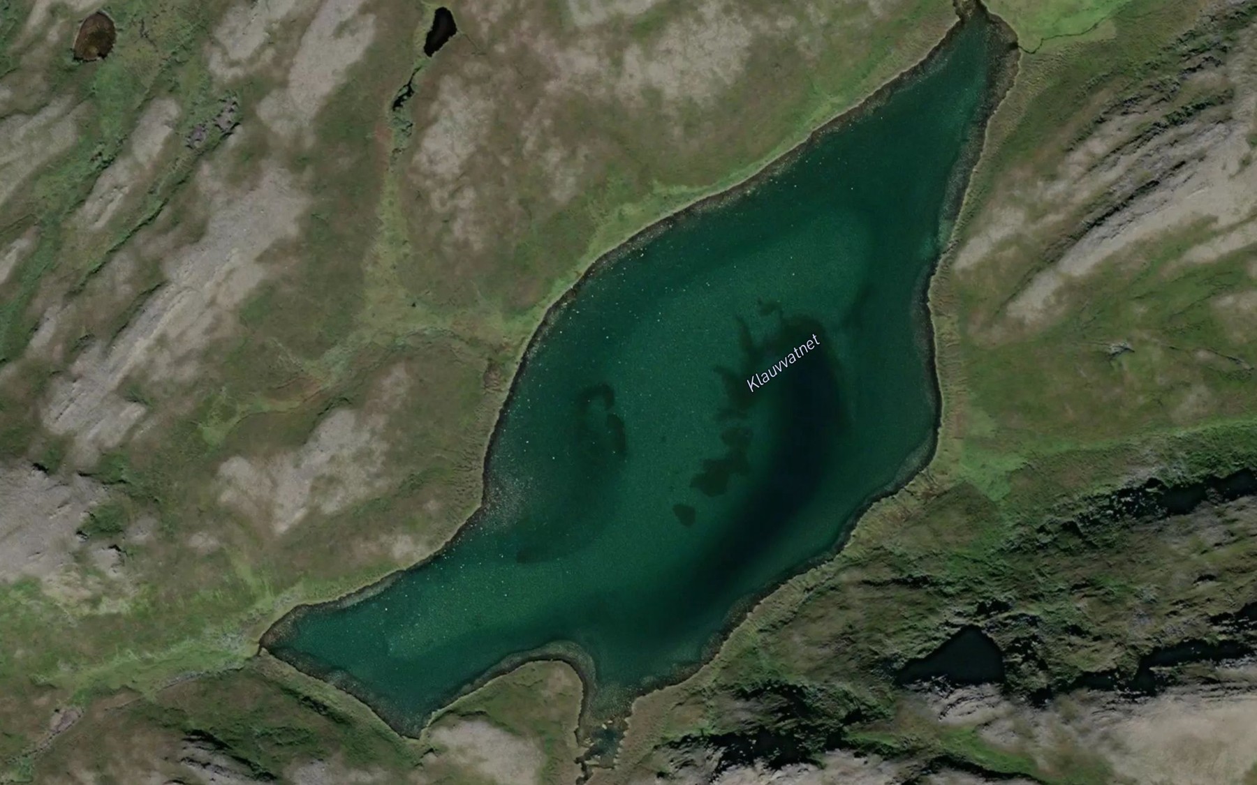 Satellite map of the Klauvvatnet