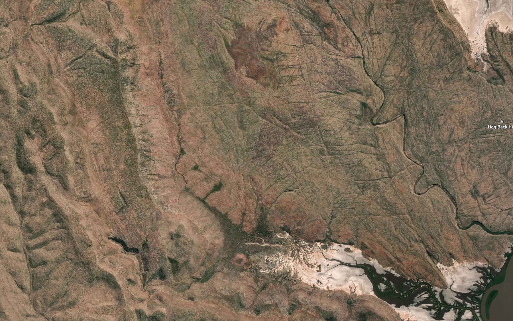 Satellite map of the Emu Spring