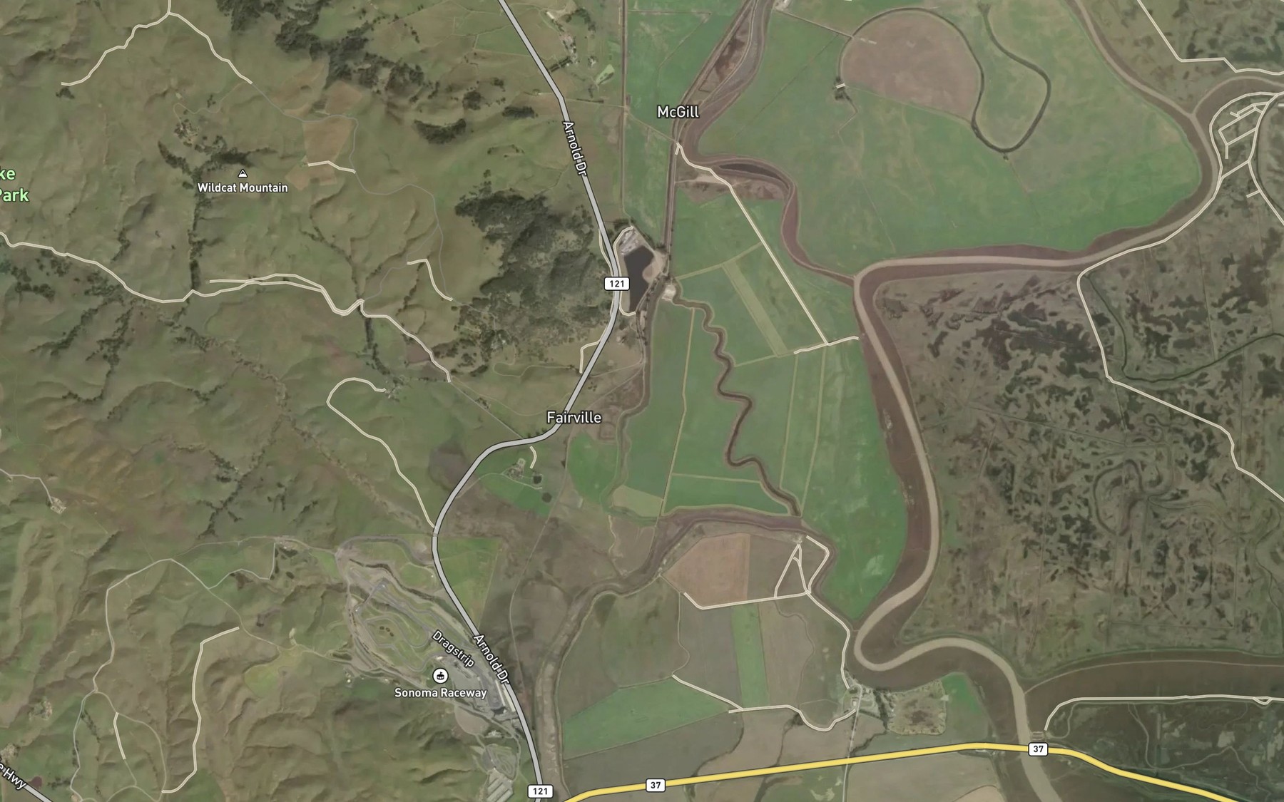 Satellite map of the North Branch