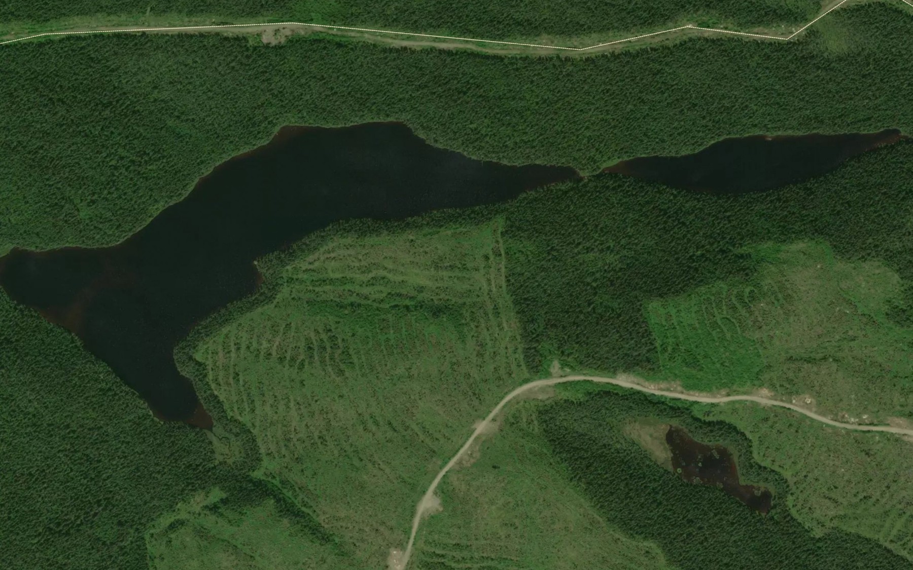 Satellite map of the Lac aux Outardes