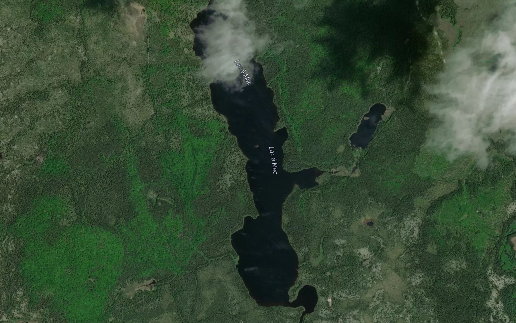 Satellite map of the Lac a Mac