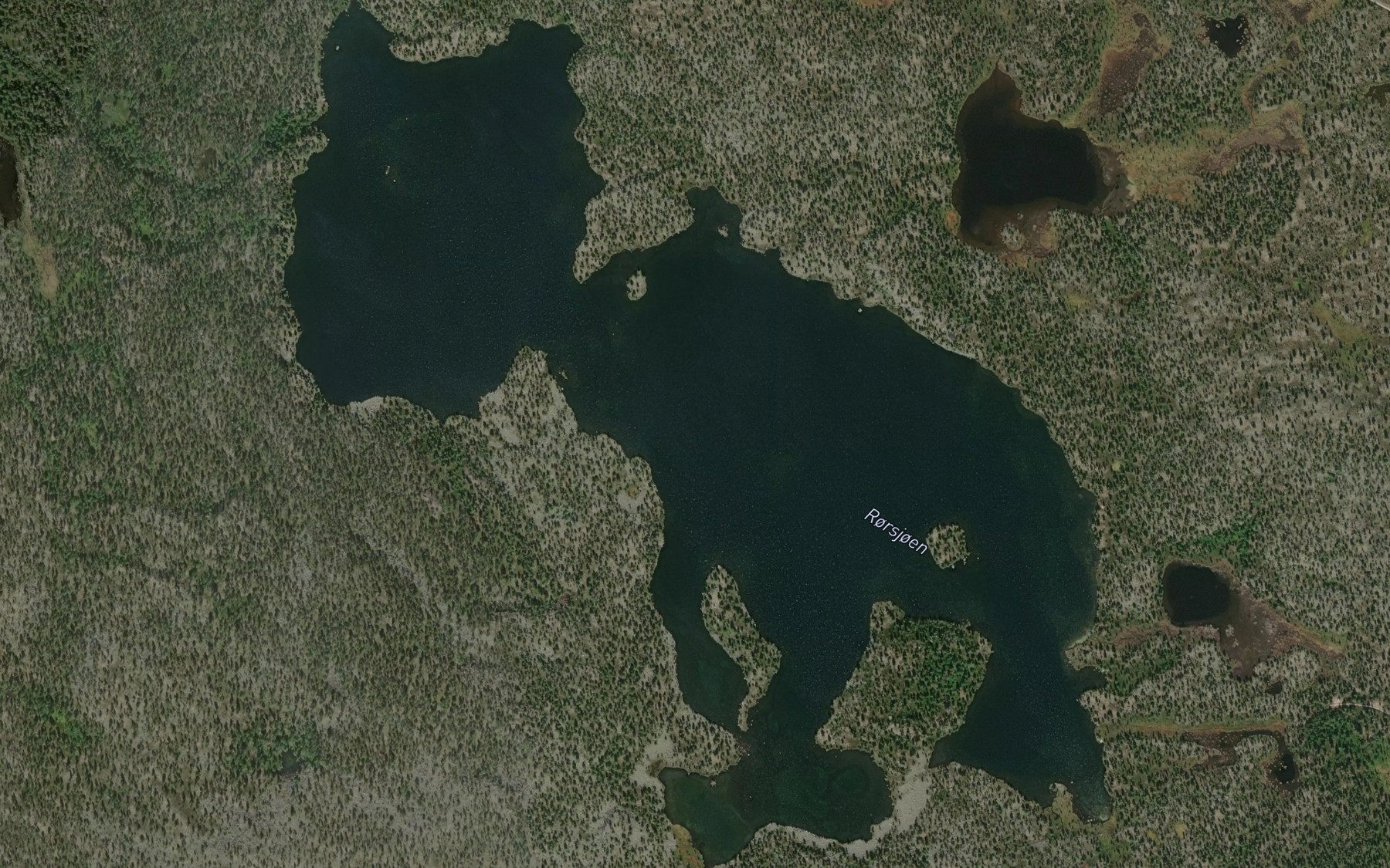 Satellite map of the Rorsjoen