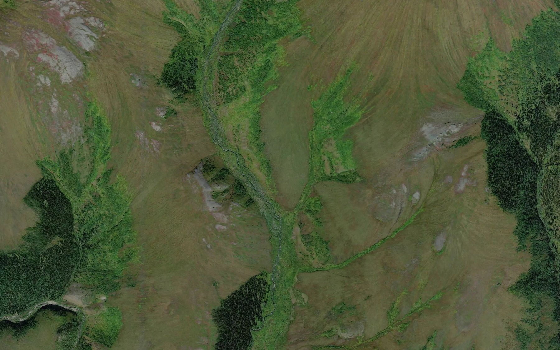 Satellite map of the Jay Creek