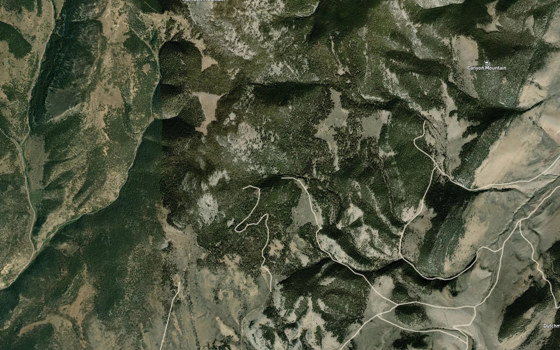 Satellite map of the Cave Gulch Spring