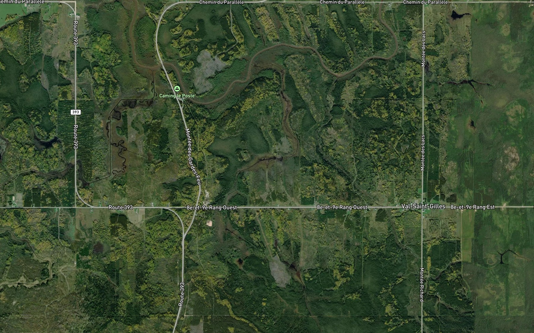 Satellite map of the Cours d'eau Charbonneau