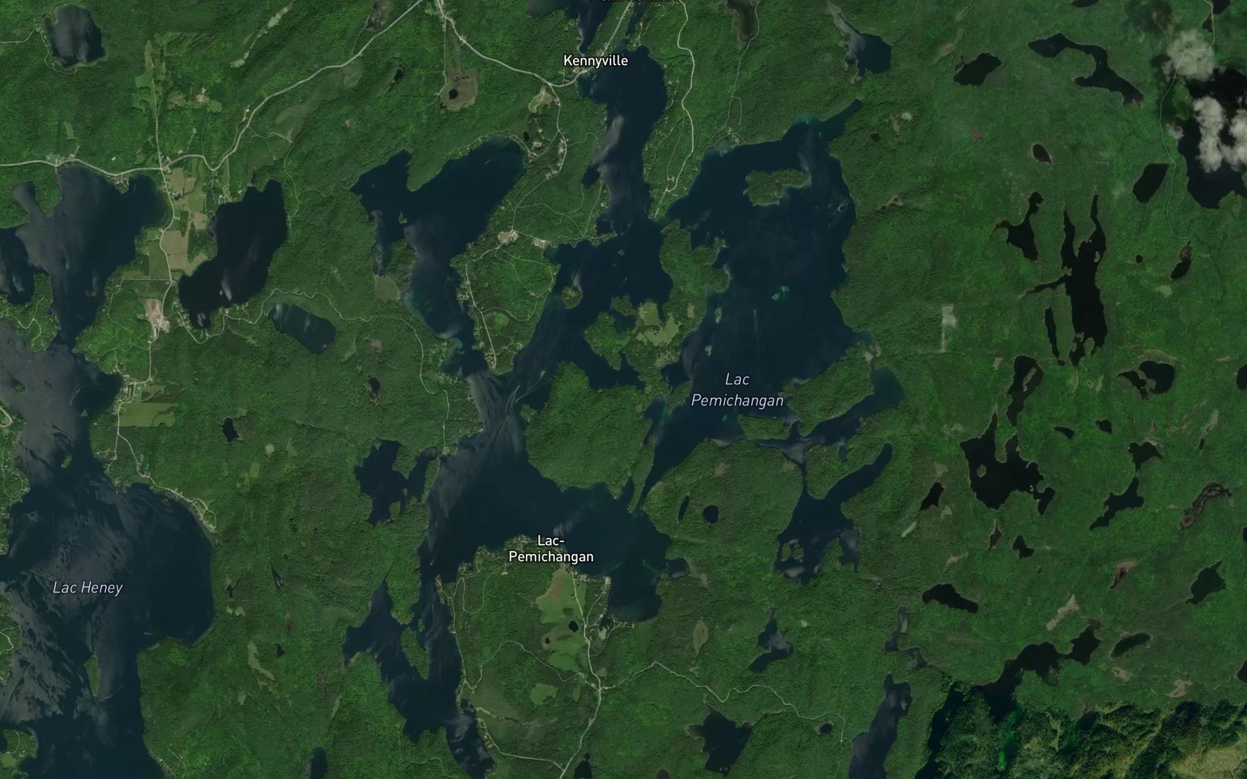 Satellite map of the Lac Pemichangan