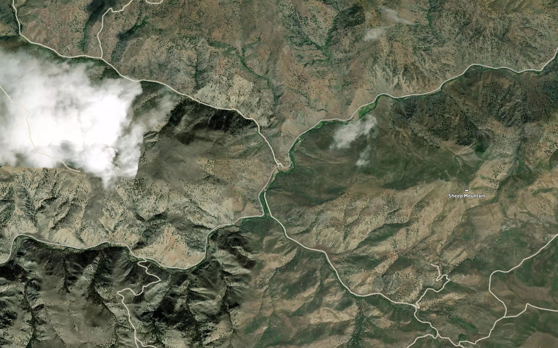 Satellite map of the Deer Creek