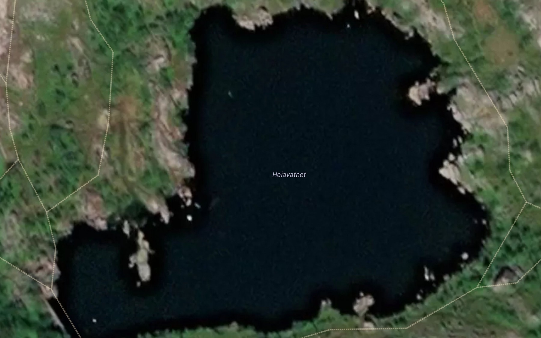 Satellite map of the Heiavatnet