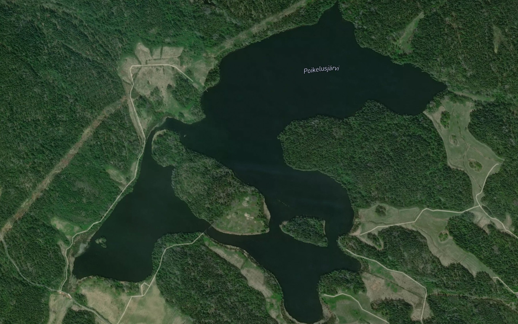 Satellite map of the Poikelusjaervi