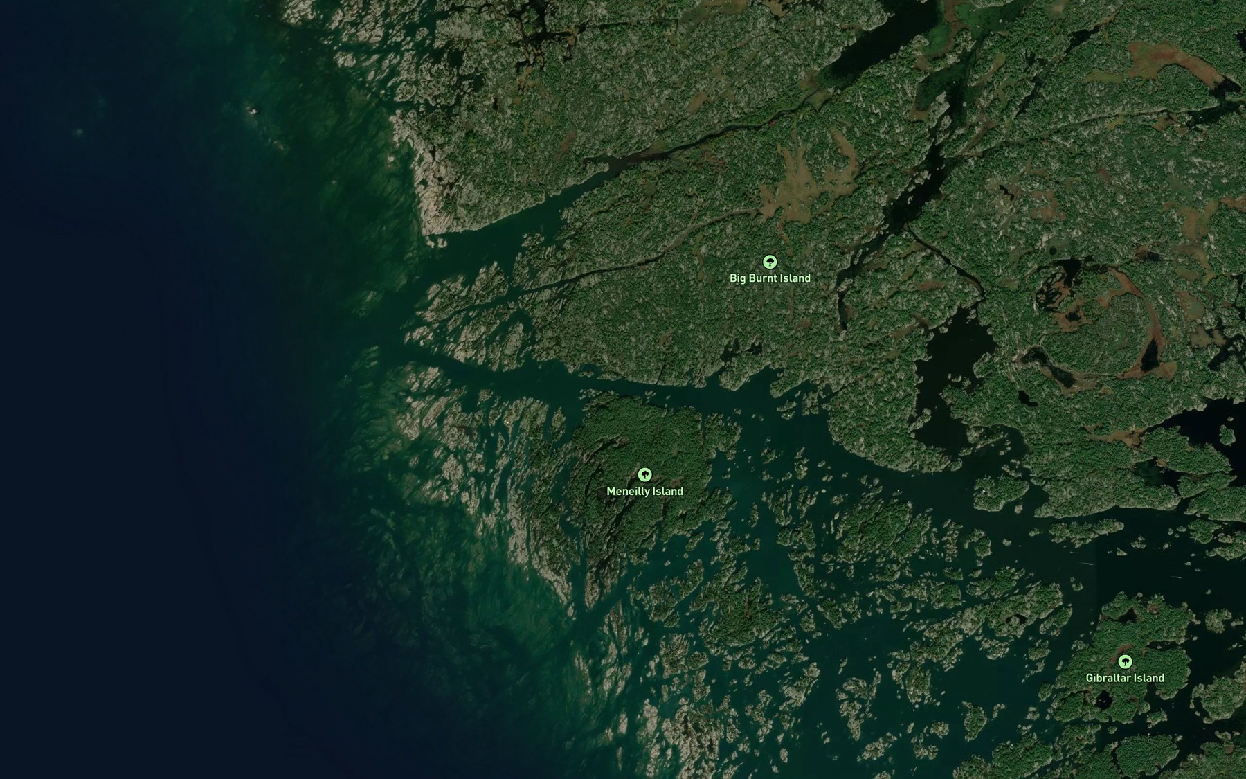 Satellite map of the Alexander Passage