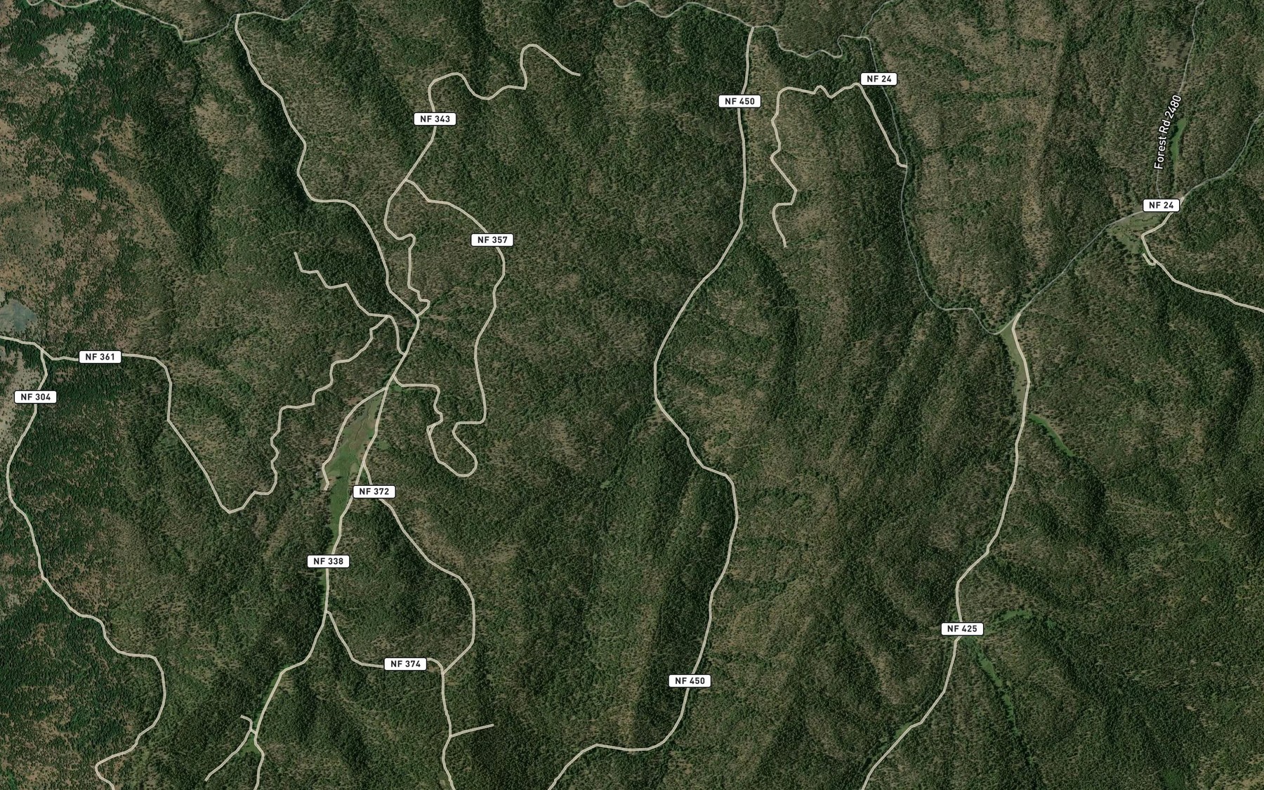 Satellite map of the Alder Creek