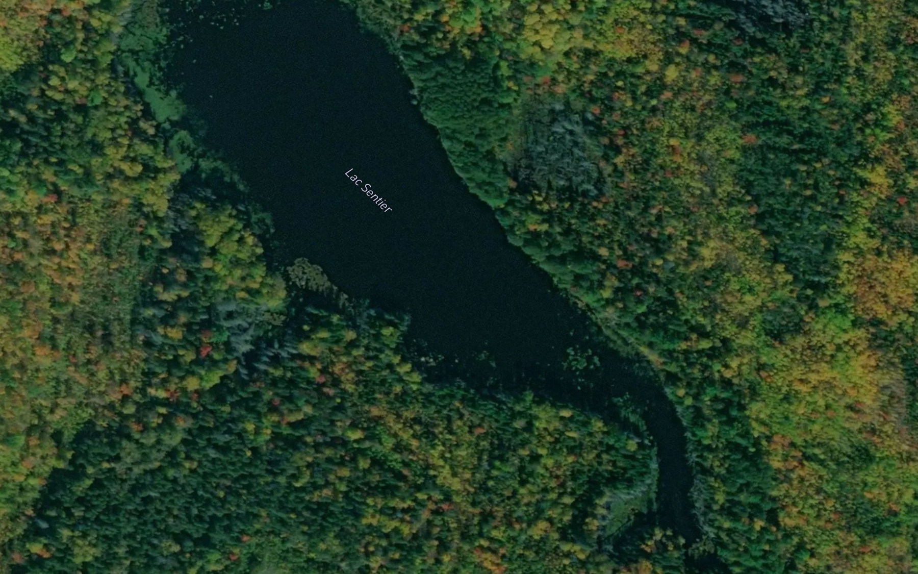 Satellite map of the Lac Sentier