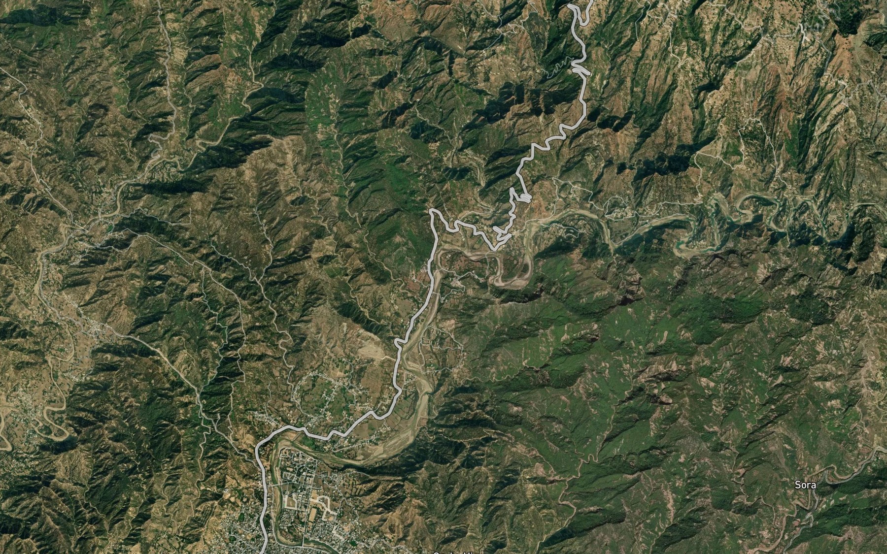 Satellite map of the Uchhill Nala