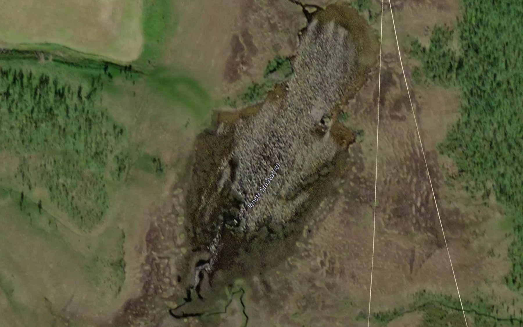 Satellite map of the Innste Smavatnet