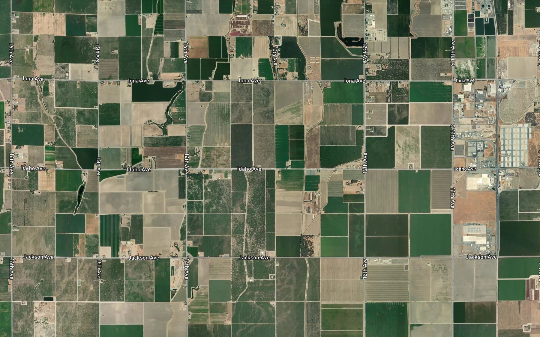 Satellite map of the Lone Oak Slough