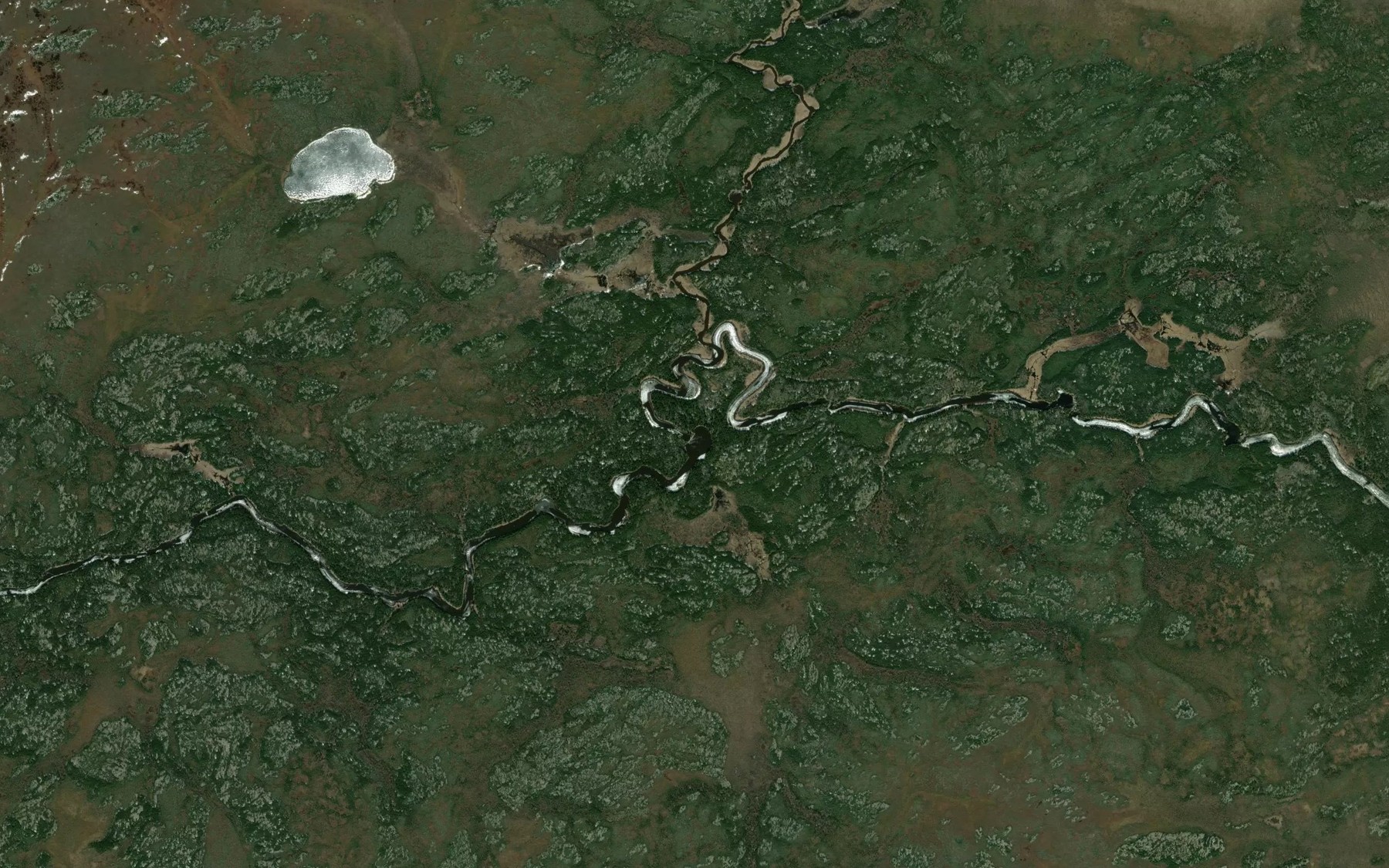 Satellite map of the Nakamu Rapids