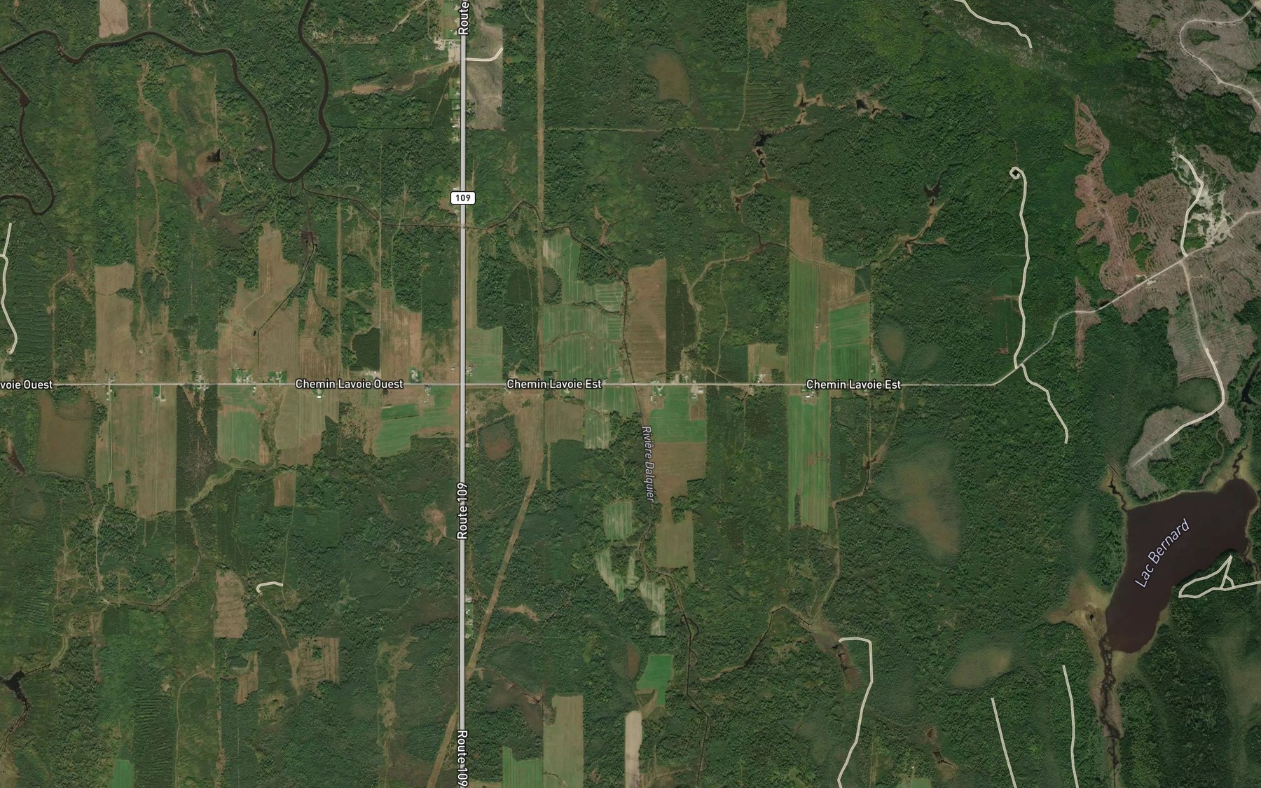 Satellite map of the Branche Martin