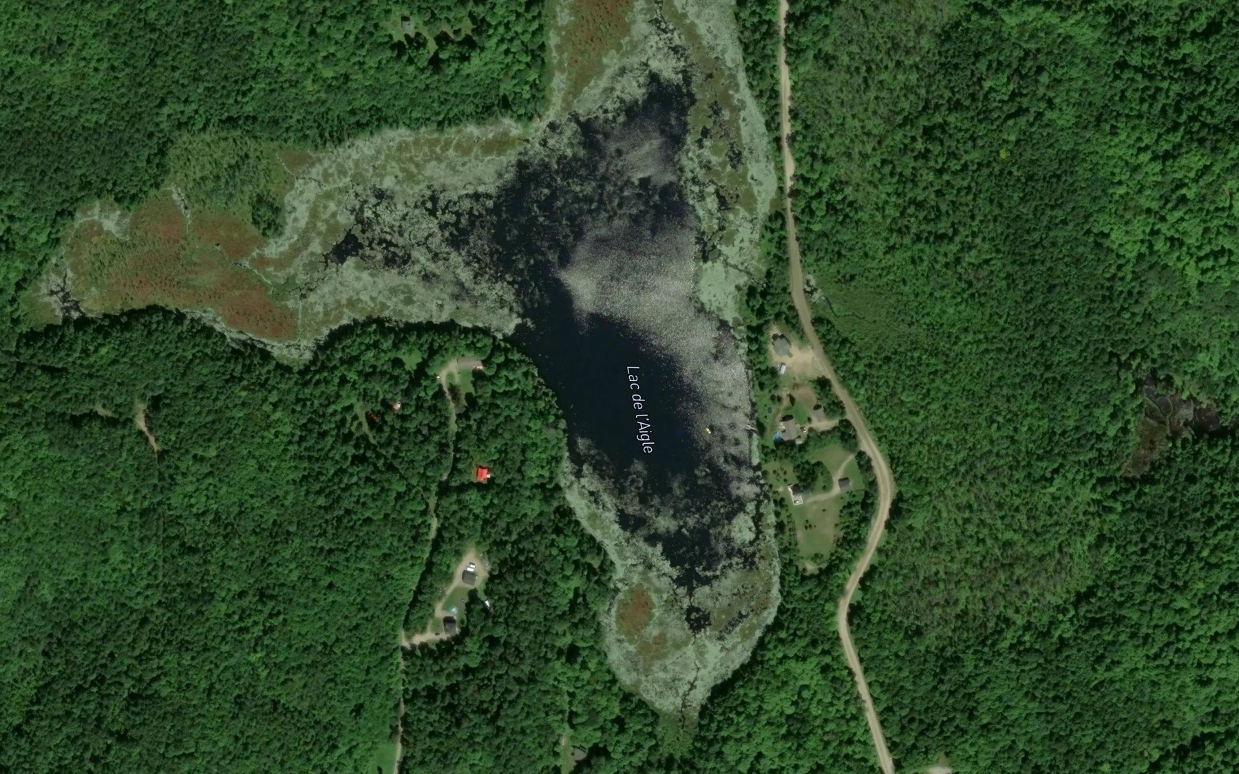 Satellite map of the Lac de l'Aigle