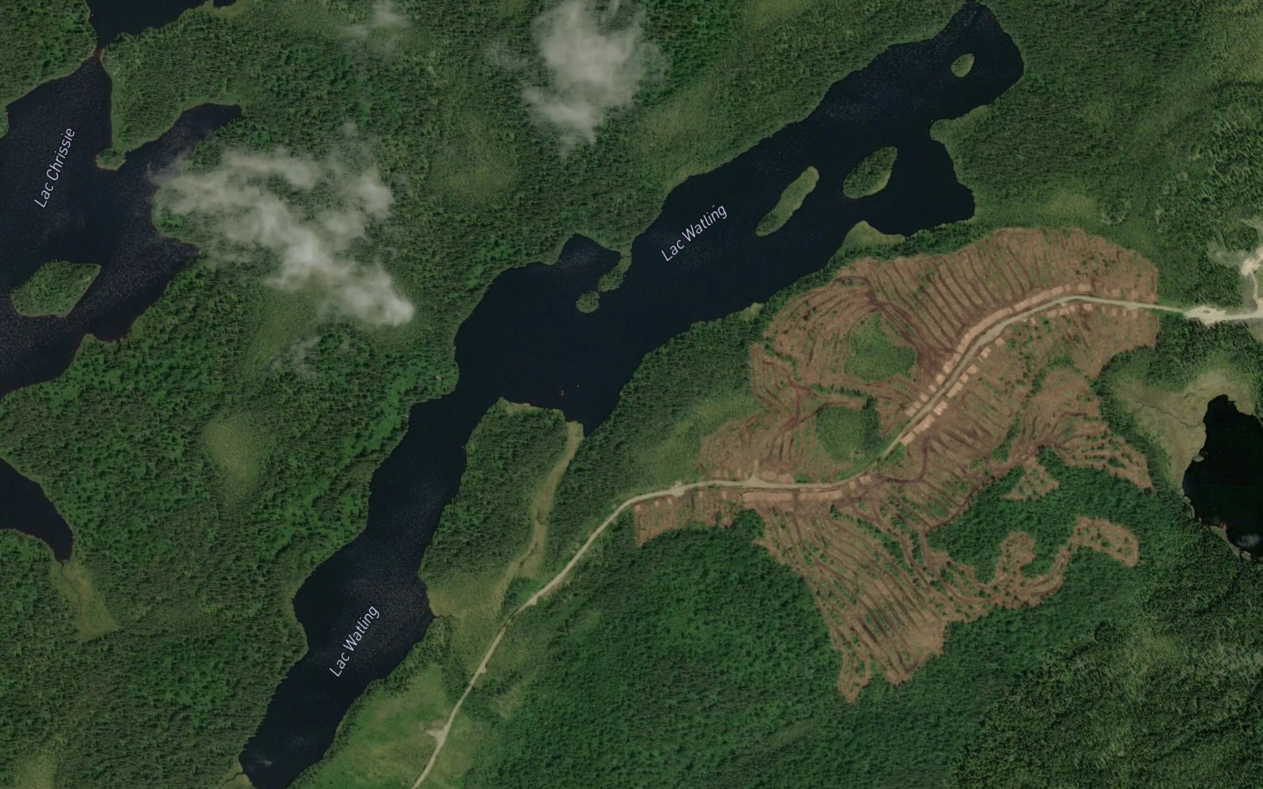 Satellite map of the Lac Watling