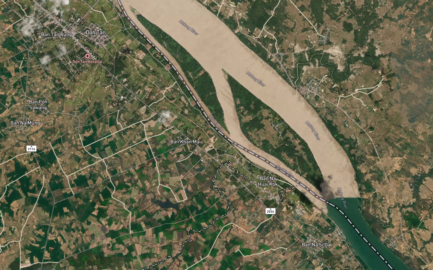 Satellite map of the Nong Huai Kok Noi