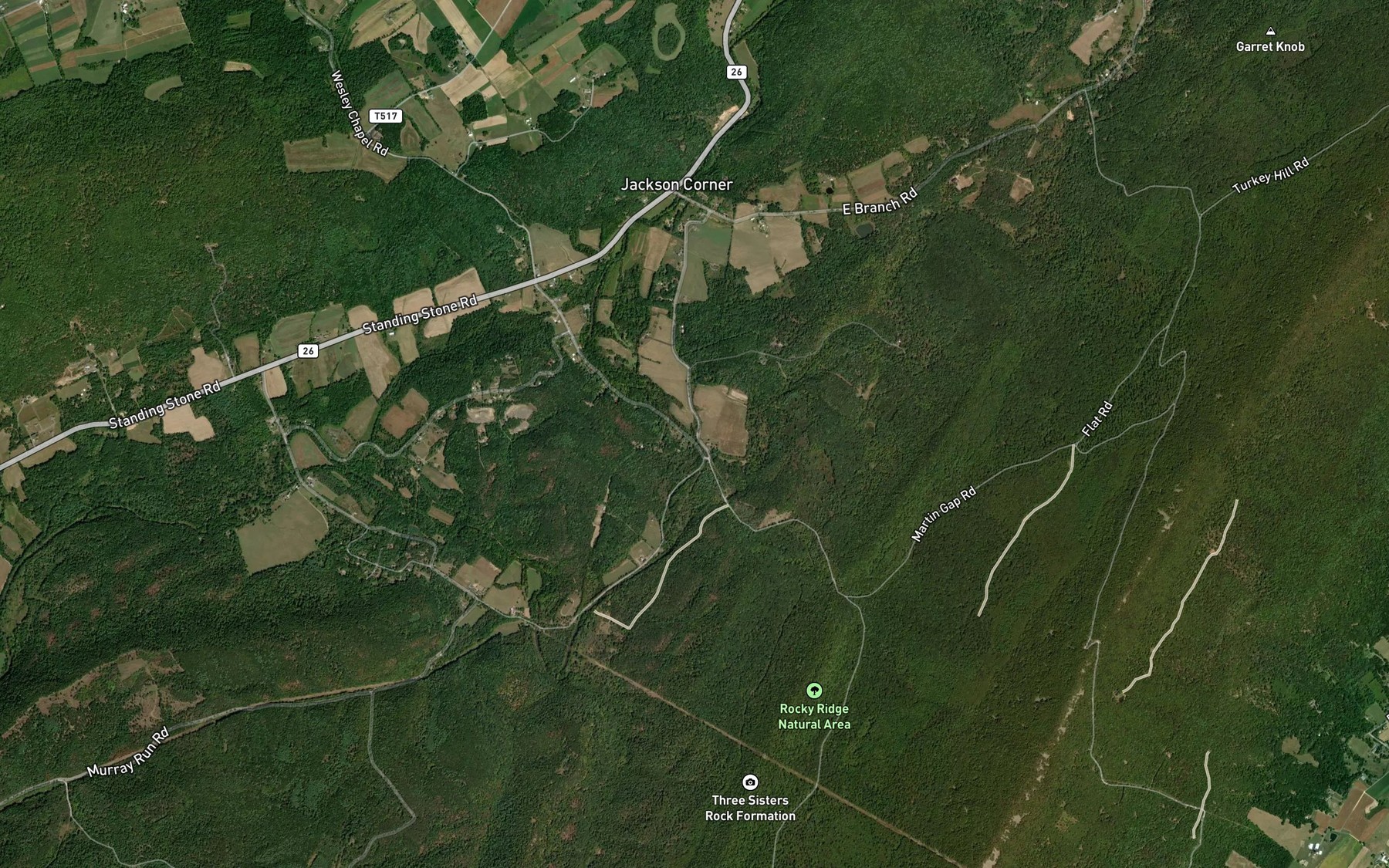 Satellite map of the Geisler Run