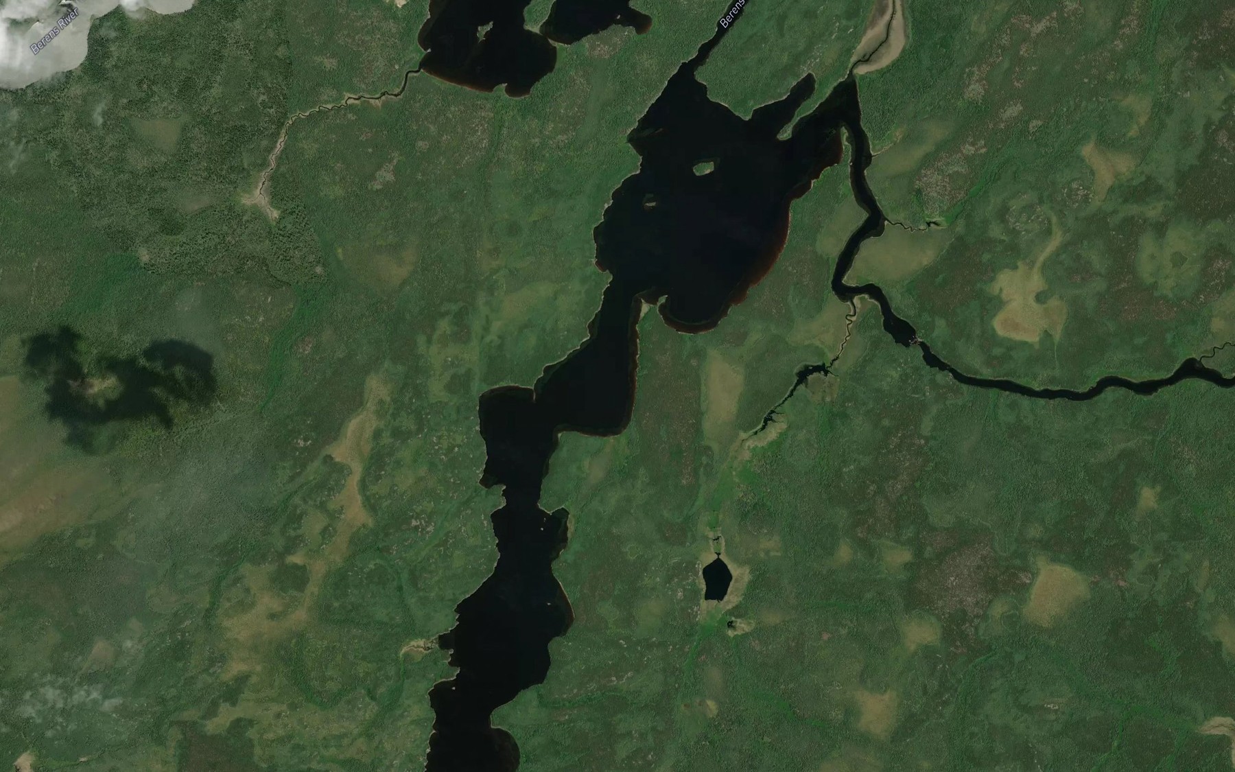 Satellite map of the Southwest Lake