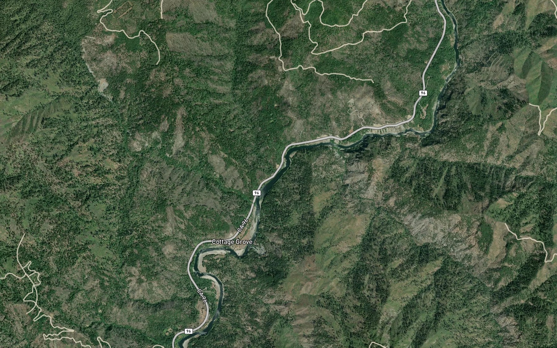 Satellite map of the Coon Creek