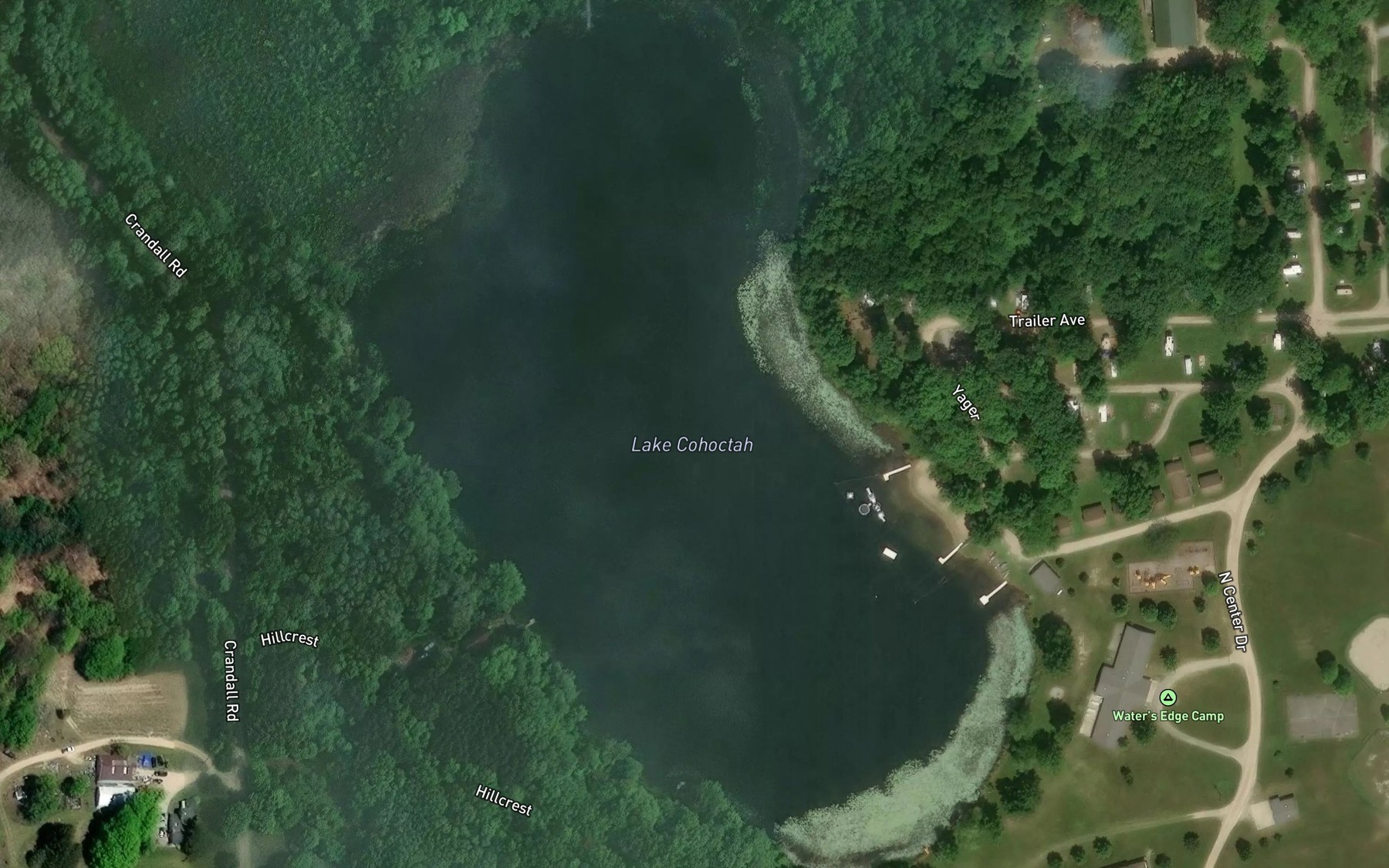Satellite map of the Lake Cohoctah