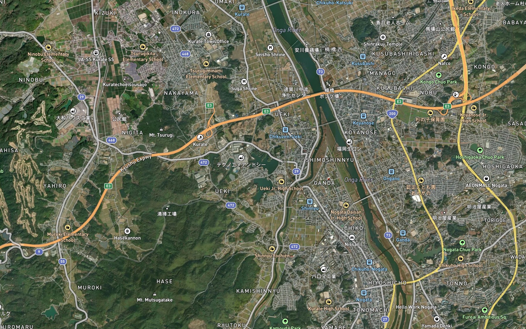 Satellite map of the Muta Ike