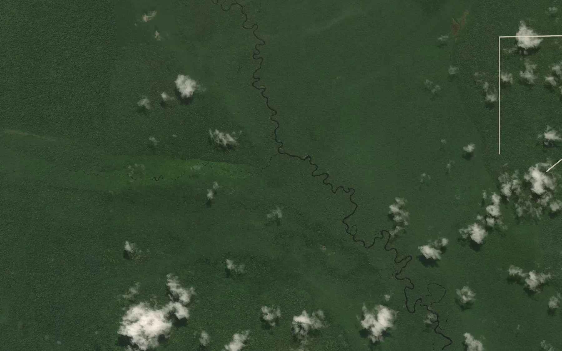 Satellite map of the Louame