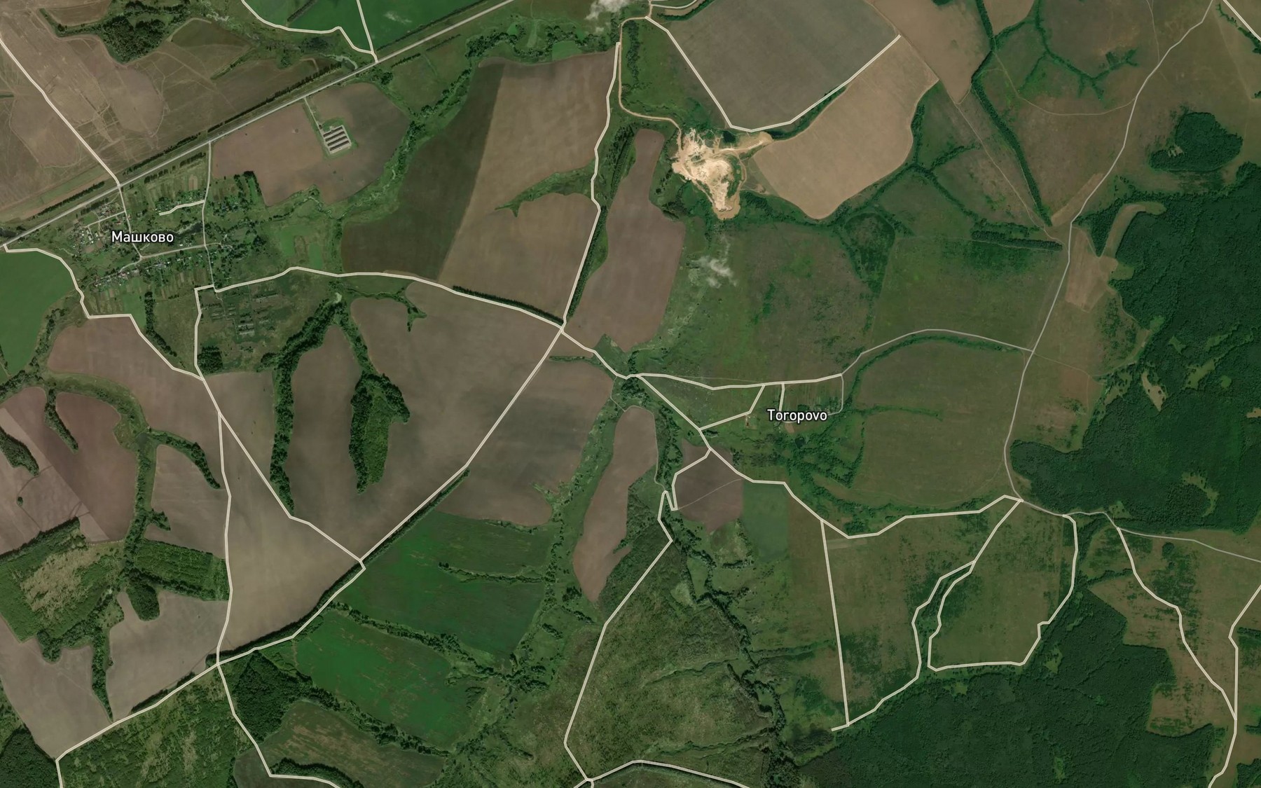 Satellite map of the Desenka