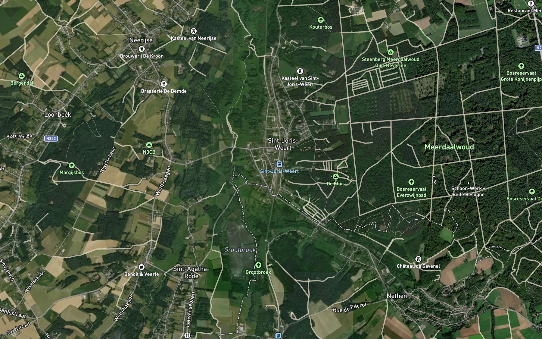 Satellite map of the Grande Marbaise