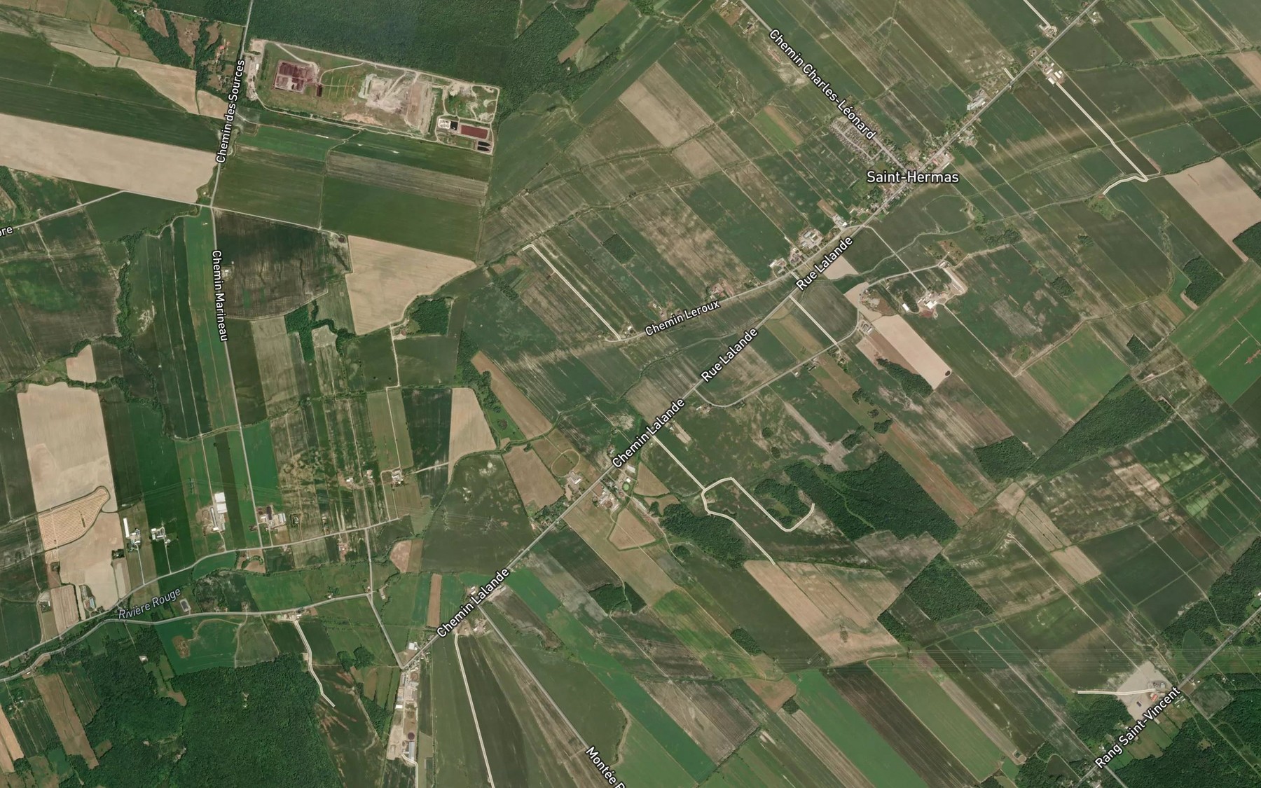 Satellite map of the Ruisseau Campeau